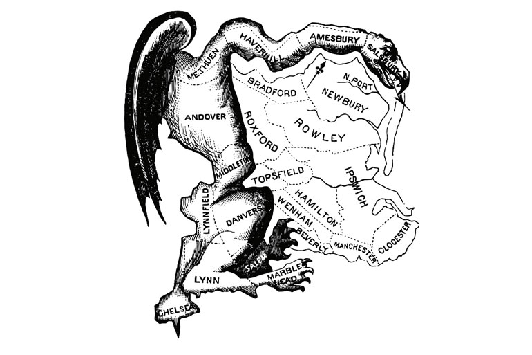 Die Karikatur zum „Gerrymandering